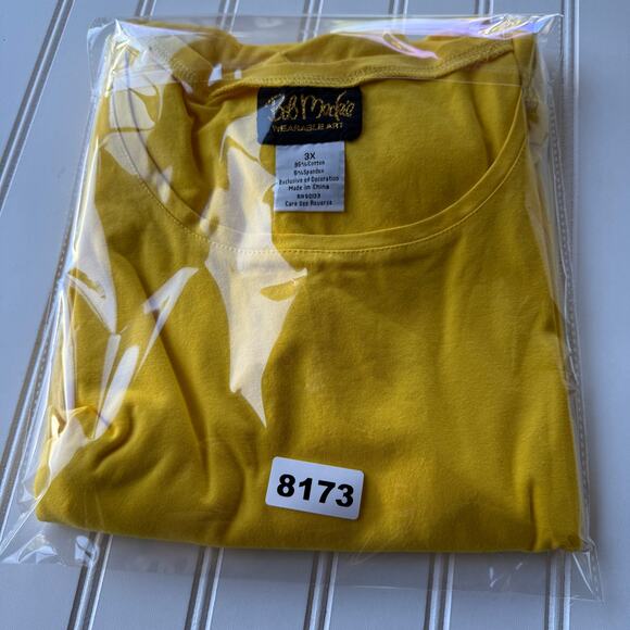 Bob Mackie Rich Yellow Floral embroidered sleeve size 3X - Picture 9 of 9